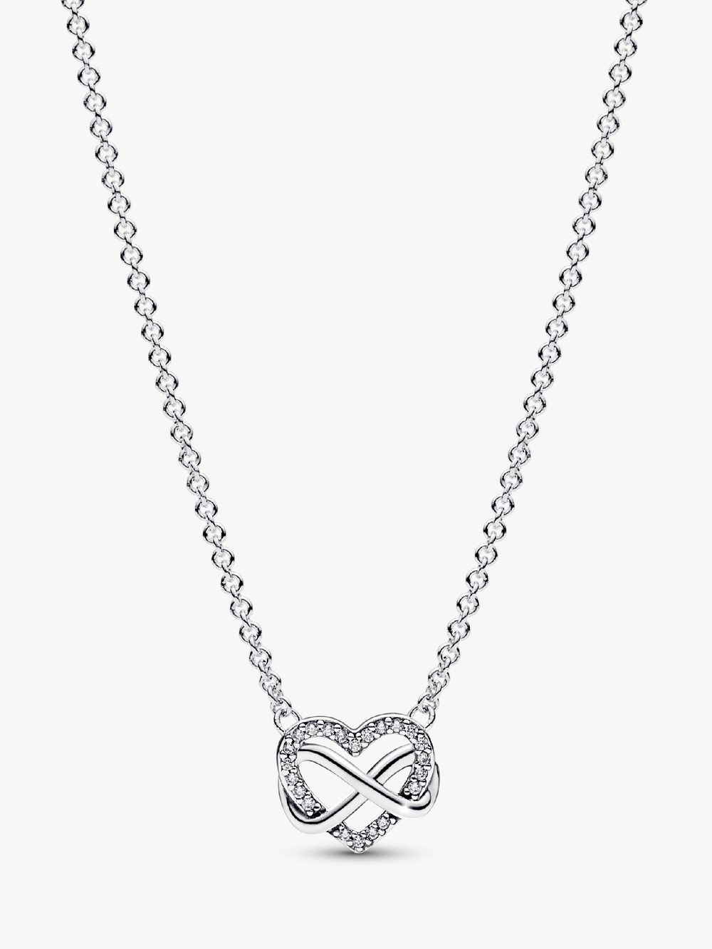 Sparkling Infinity Heart Collier Necklace