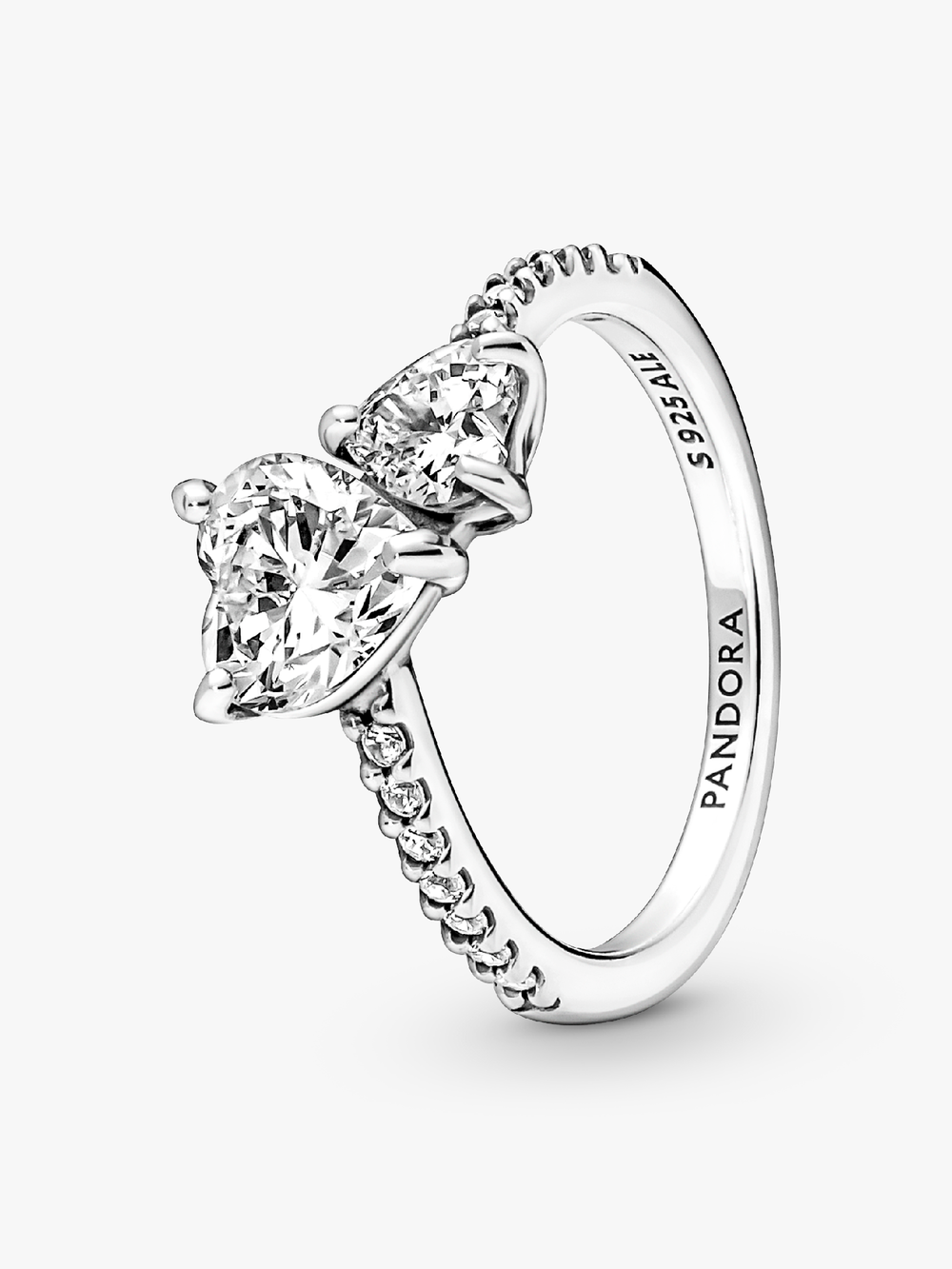 Double Heart Sparkling Ring