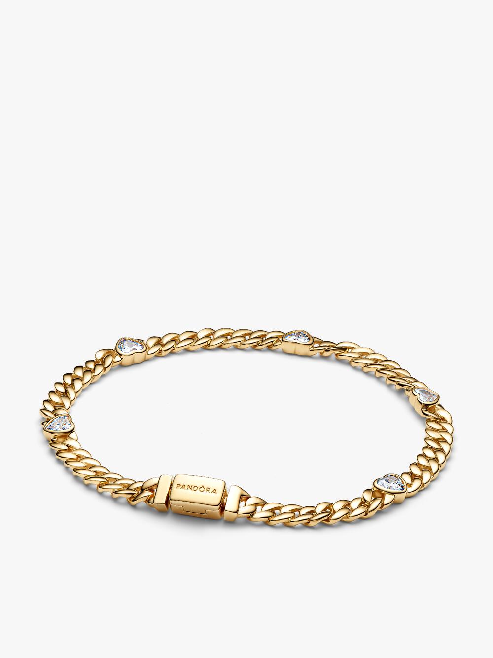 Two-tone Pavé Cuban Chain Bracelet