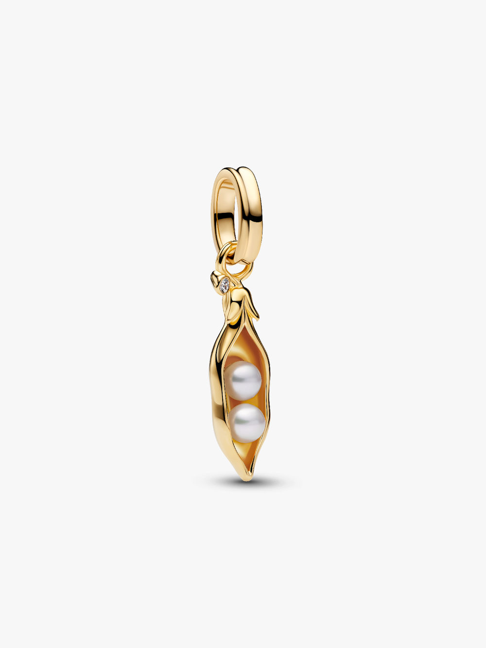 Treated Freshwater Cultured Baroque Pearl Peas in a Pod Dangle Charm