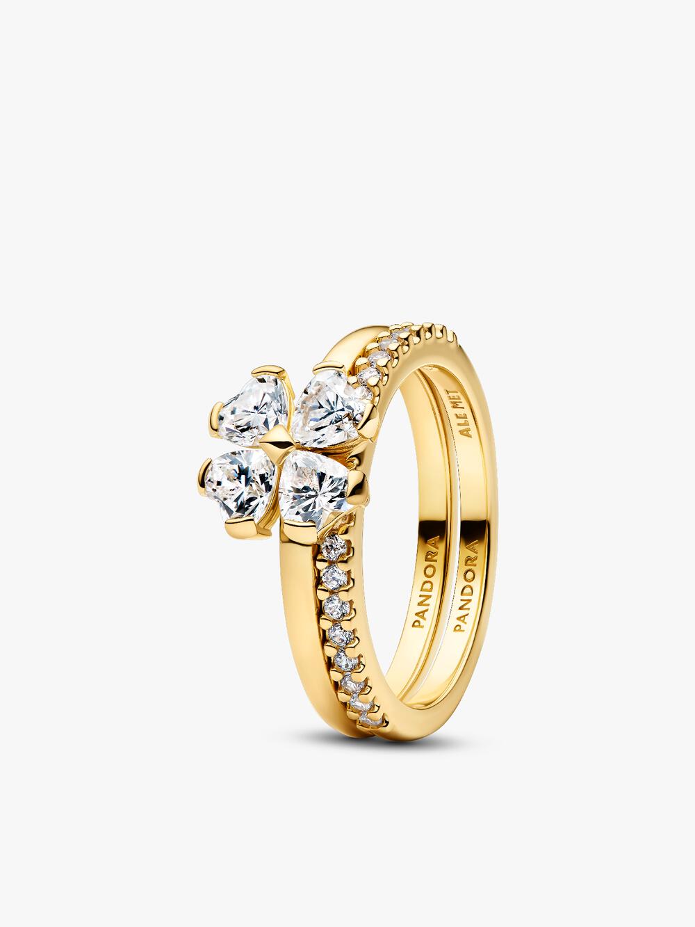Double Heart Sparkling Ring