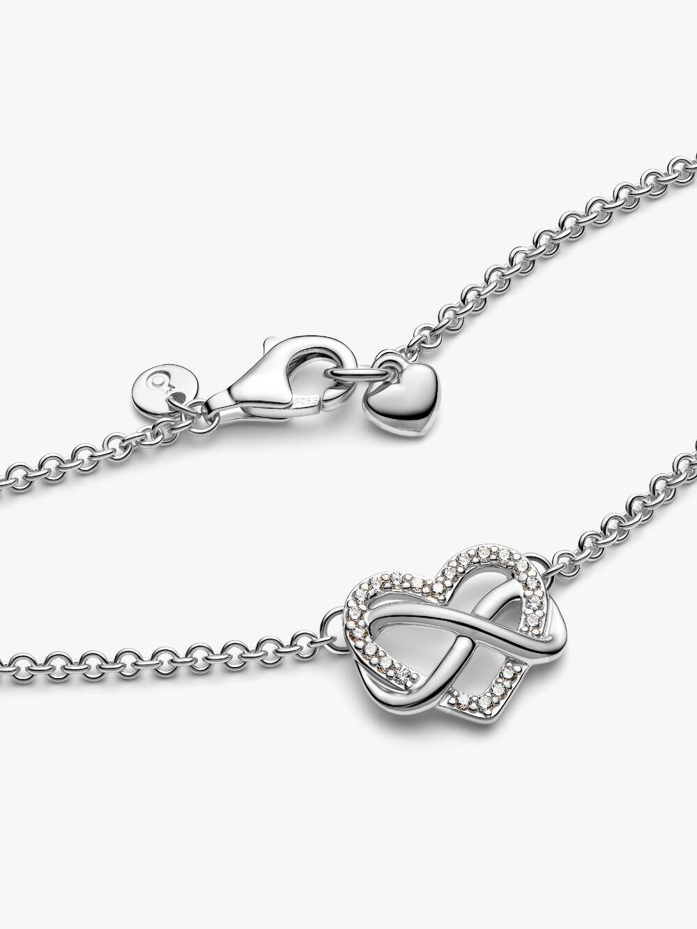 Sparkling Infinity Heart Collier Necklace