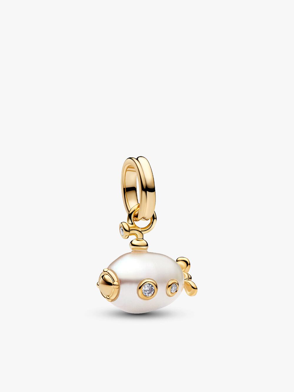 Treated Freshwater Cultured Baroque Pearl Ice Cream Dangle Charm
