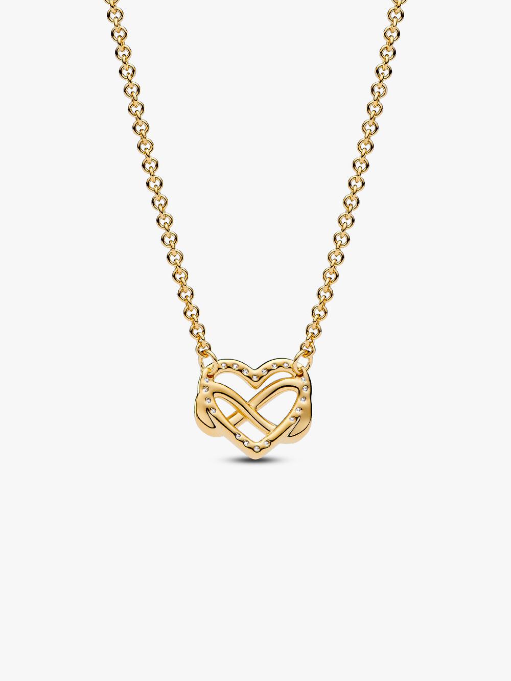 Sparkling Infinity Heart Collier Necklace