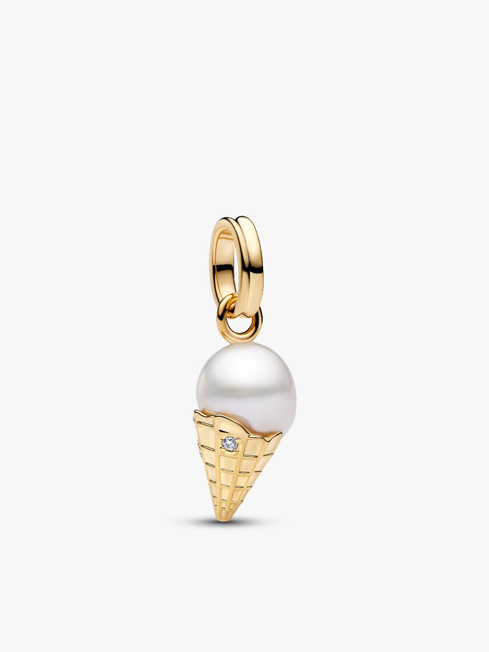 Treated Freshwater Cultured Baroque Pearl Padlock Dangle Charm