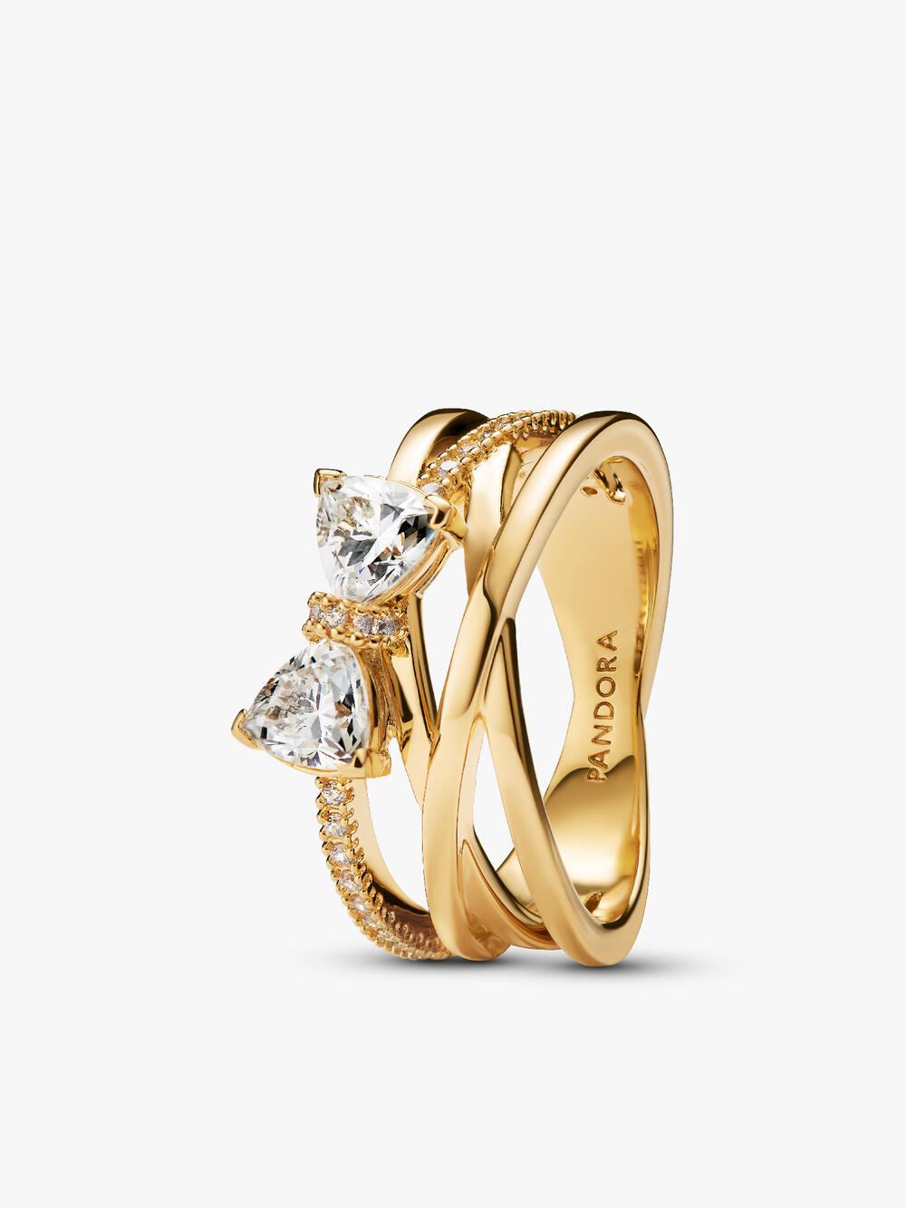 Sparkling Elevated Heart Stud Earrings