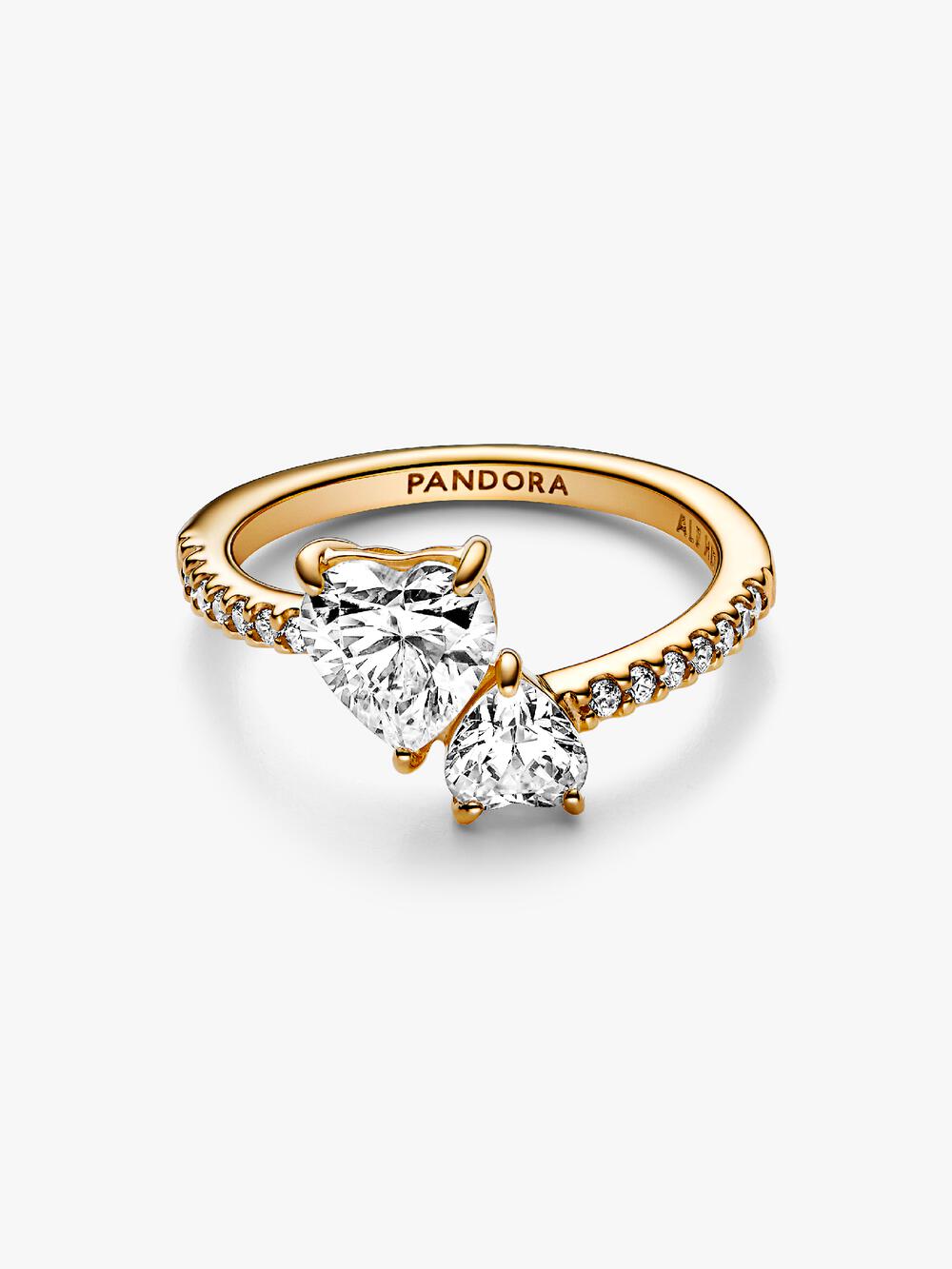 Double Heart Sparkling Ring