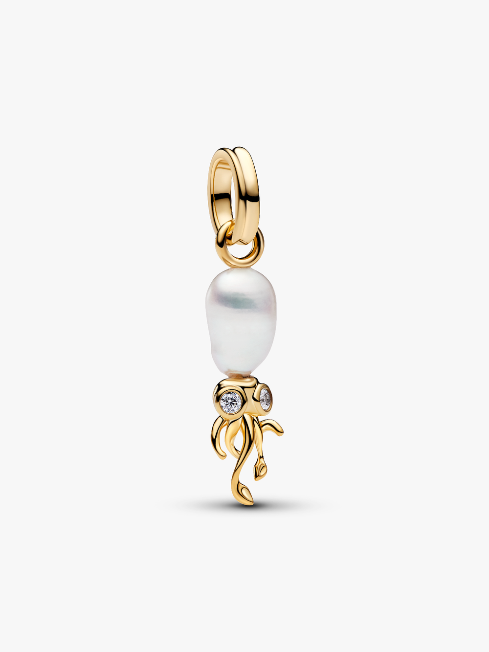 Treated Freshwater Cultured Baroque Pearl Squid Dangle Charm
