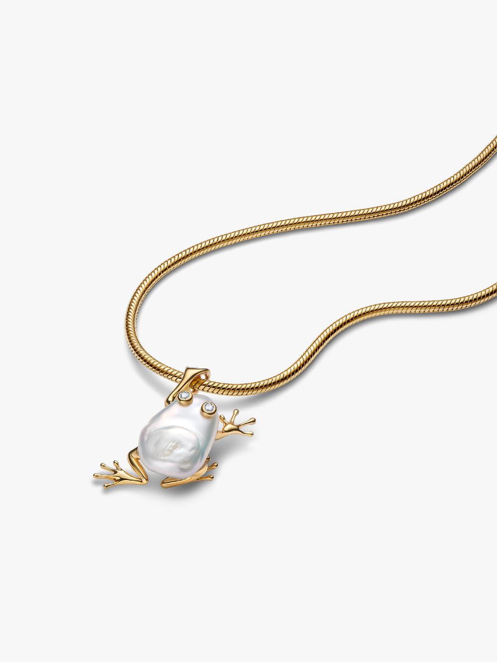 Treated Freshwater Cultured Baroque Pearl Oversized Frog Pendant