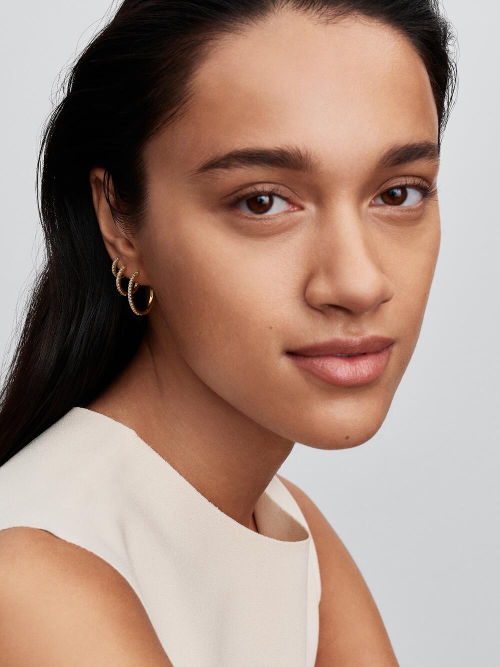 Sparkling Mini Hoop Earrings