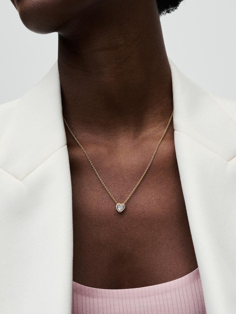 Sparkling Heart Collier Necklace