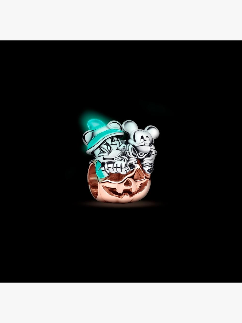 FINAL SALE - Disney Mickey Mouse & Minnie Mouse Halloween Pumpkin Charm
