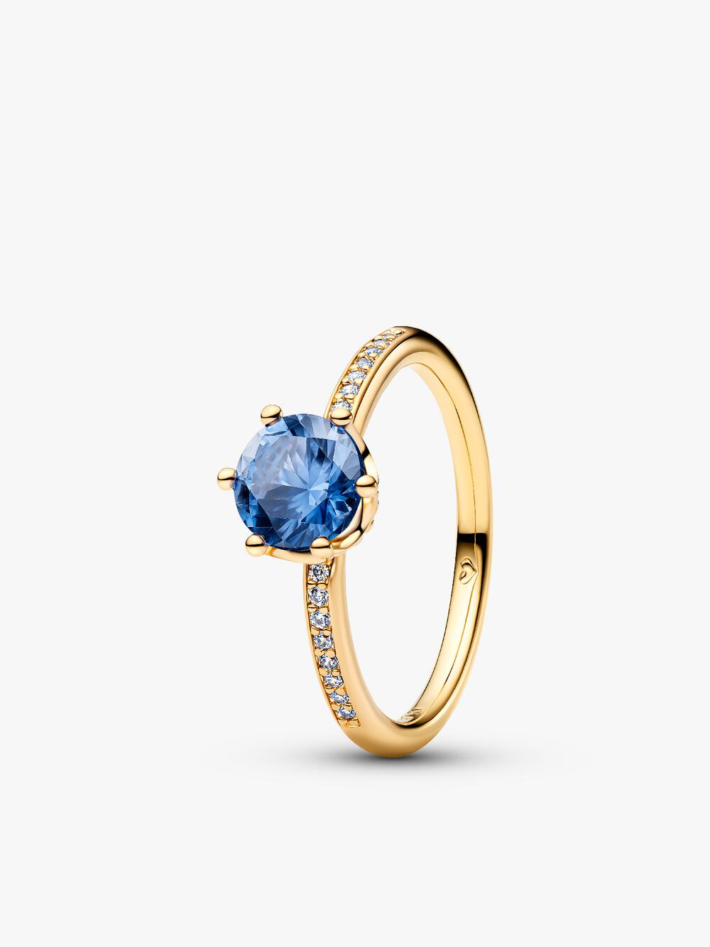 Clear Sparkling Crown Solitaire Ring