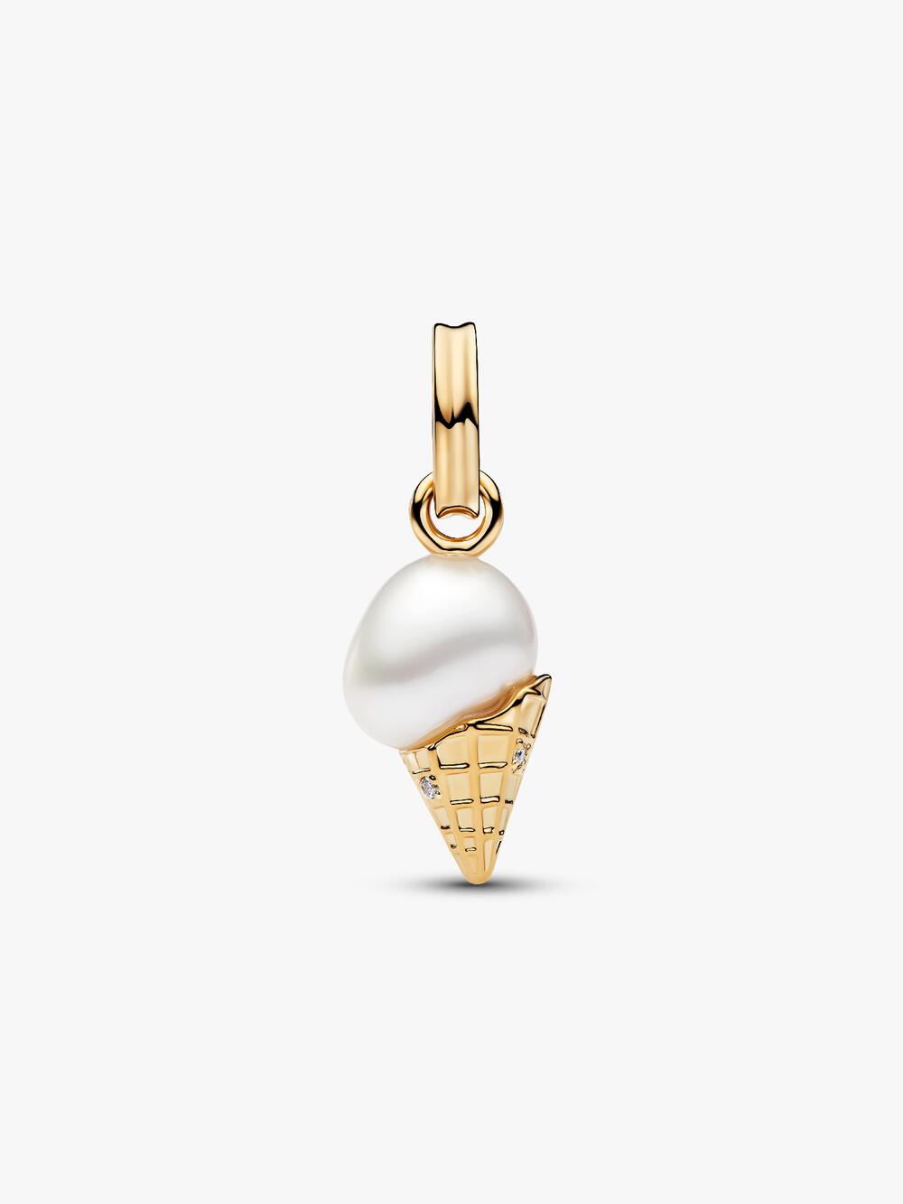 Treated Freshwater Cultured Baroque Pearl Ice Cream Dangle Charm