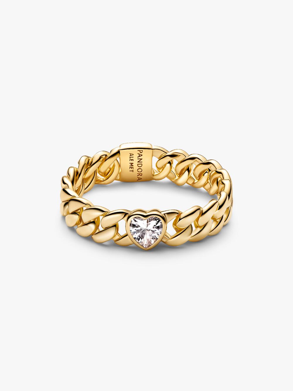 Heart Cuban Chain Ring