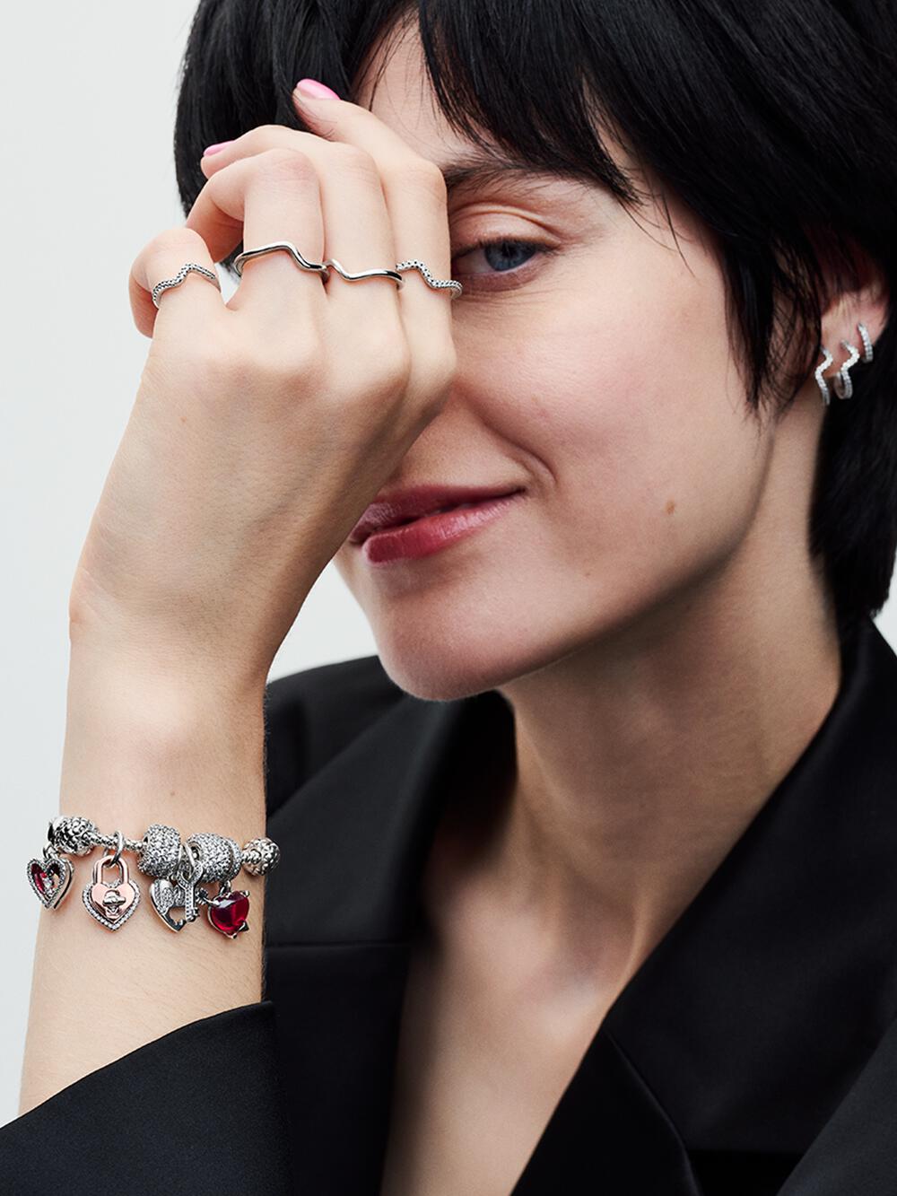 Pandora Moments Studded Chain Bracelet