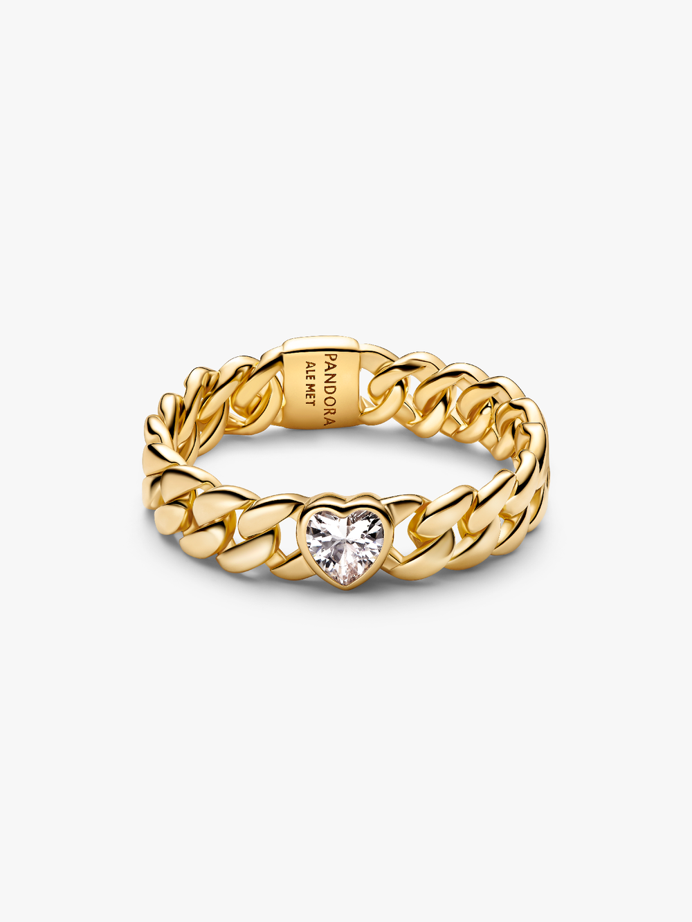 Heart Cuban Chain Ring