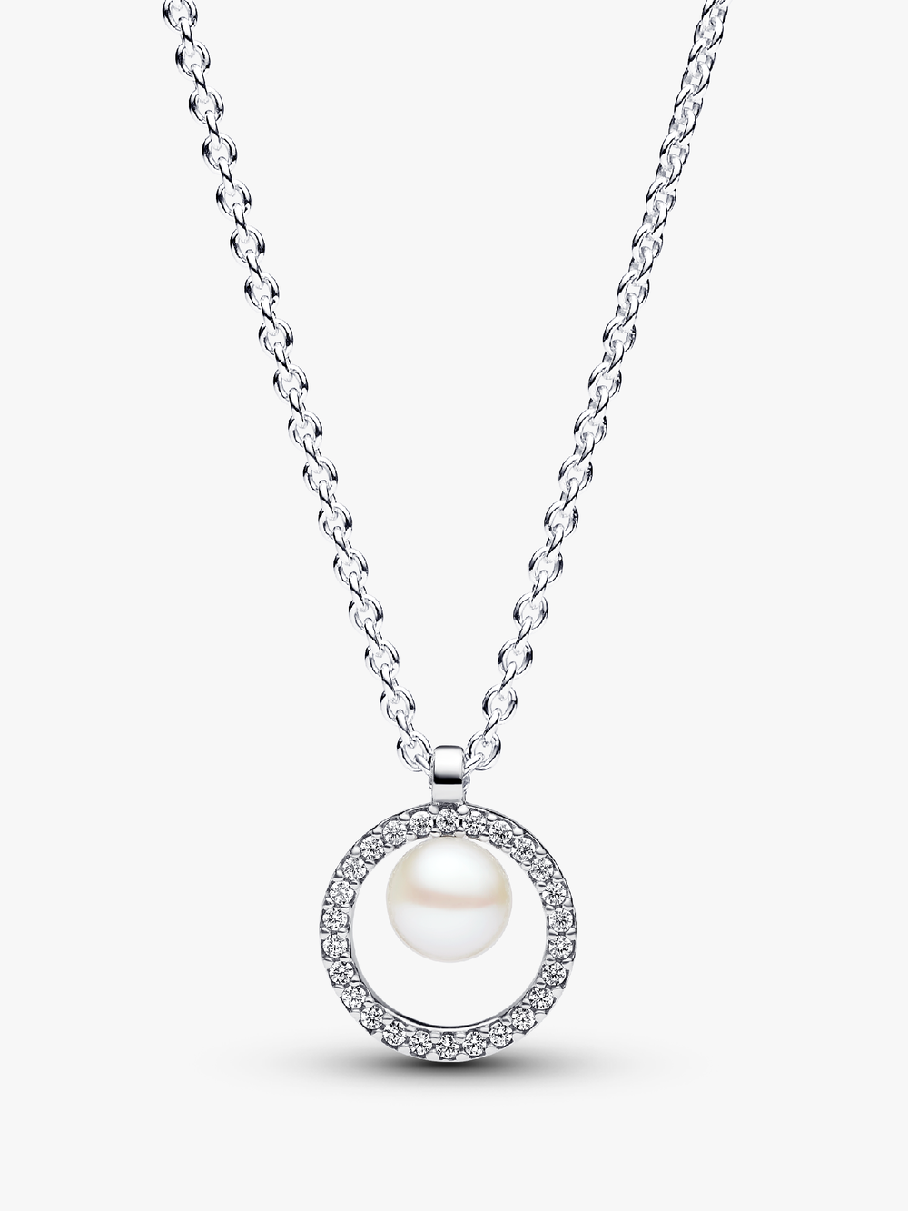 Treated Freshwater Cultured Pearl & Pavé Collier Necklace