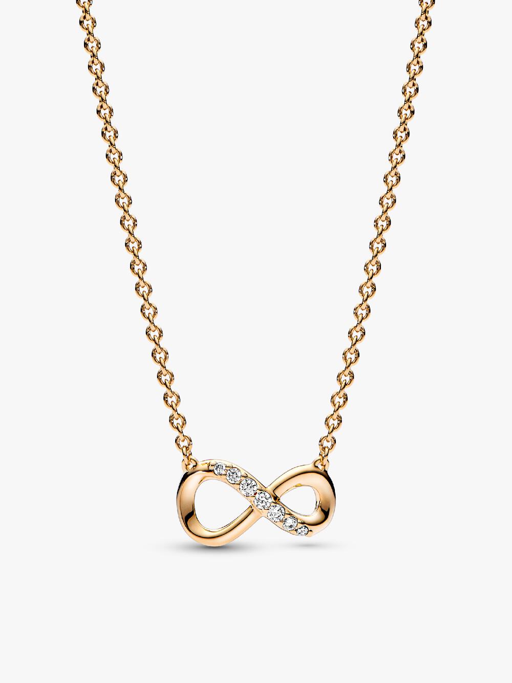 Sparkling Infinity Heart Collier Necklace