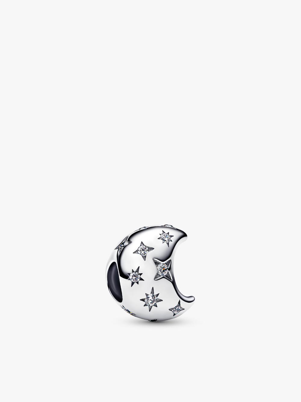 Sparkling Moon Stud Earrings