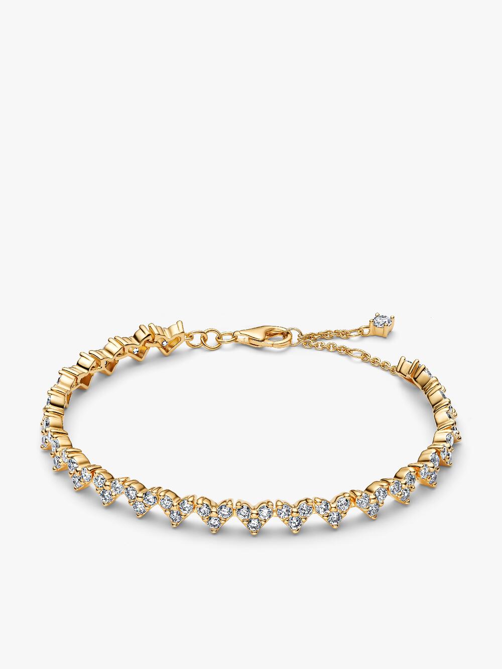 Two-tone Pavé Cuban Chain Bracelet