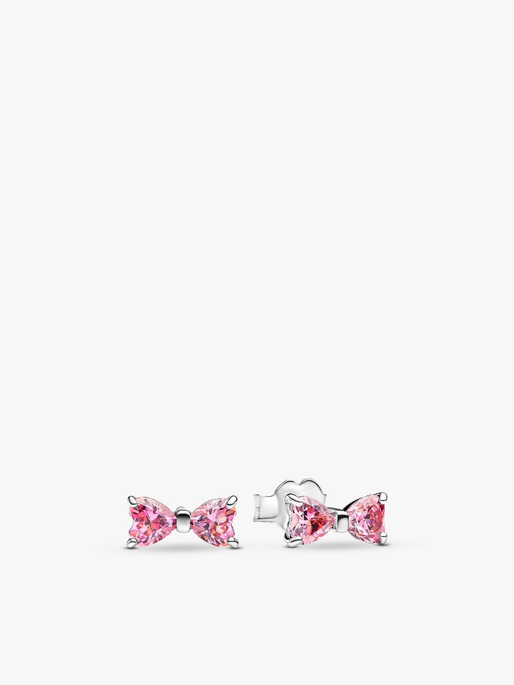 Sparkling Small Bow Stud Earrings