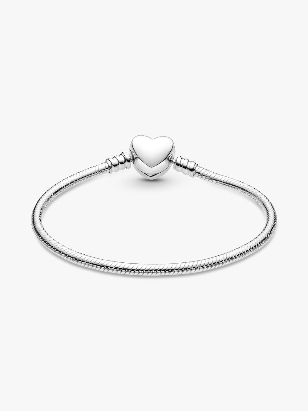 Pandora Moments Engravable Heart Clasp Snake Chain Bracelet