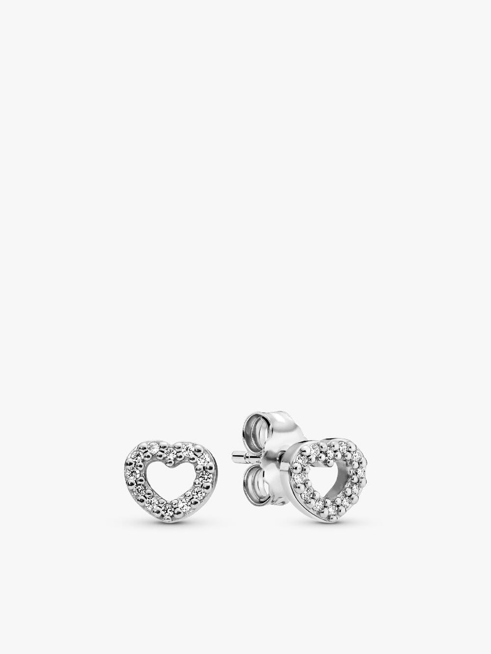 Sparkling Moon Stud Earrings
