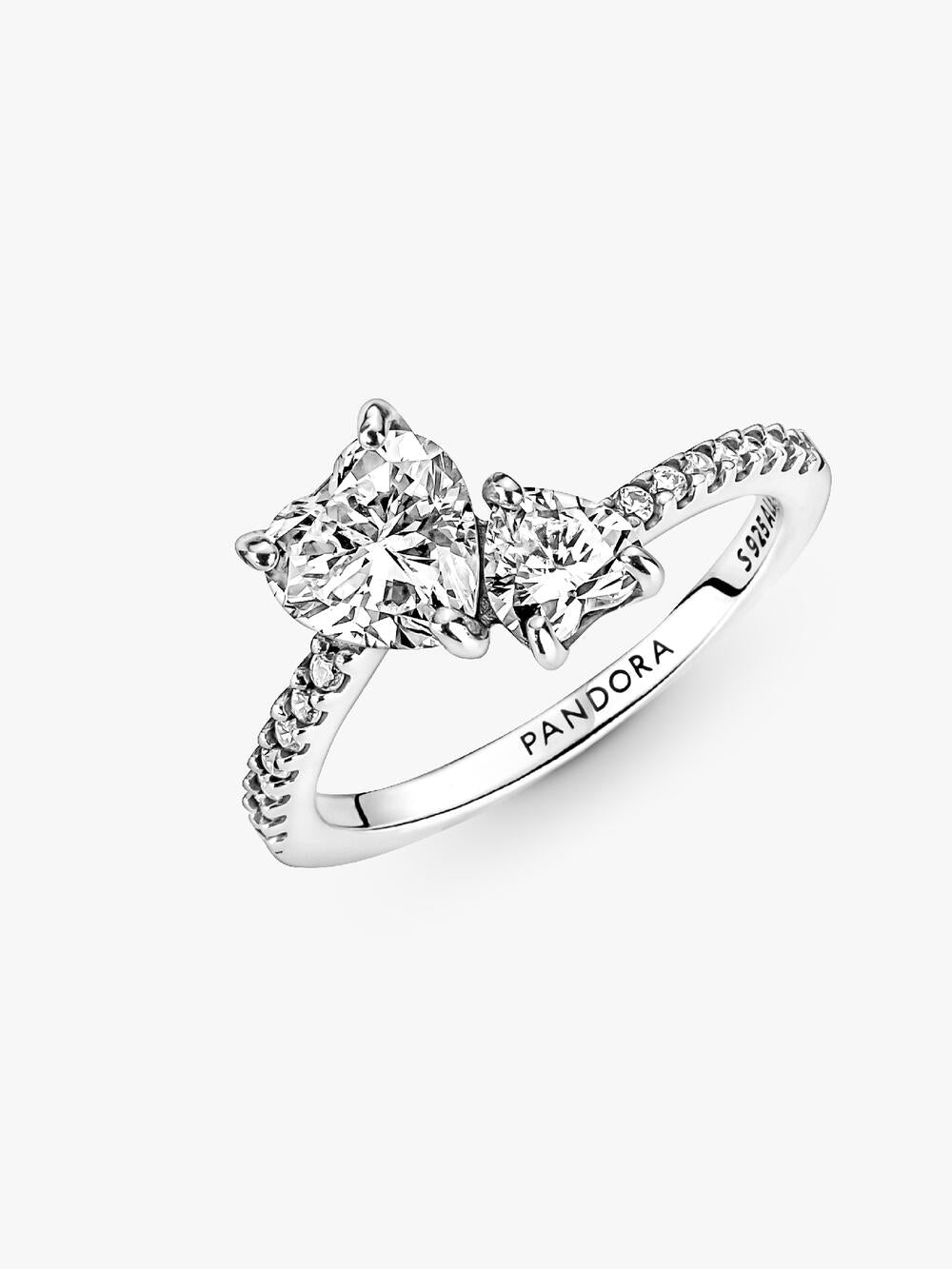 Double Heart Sparkling Ring