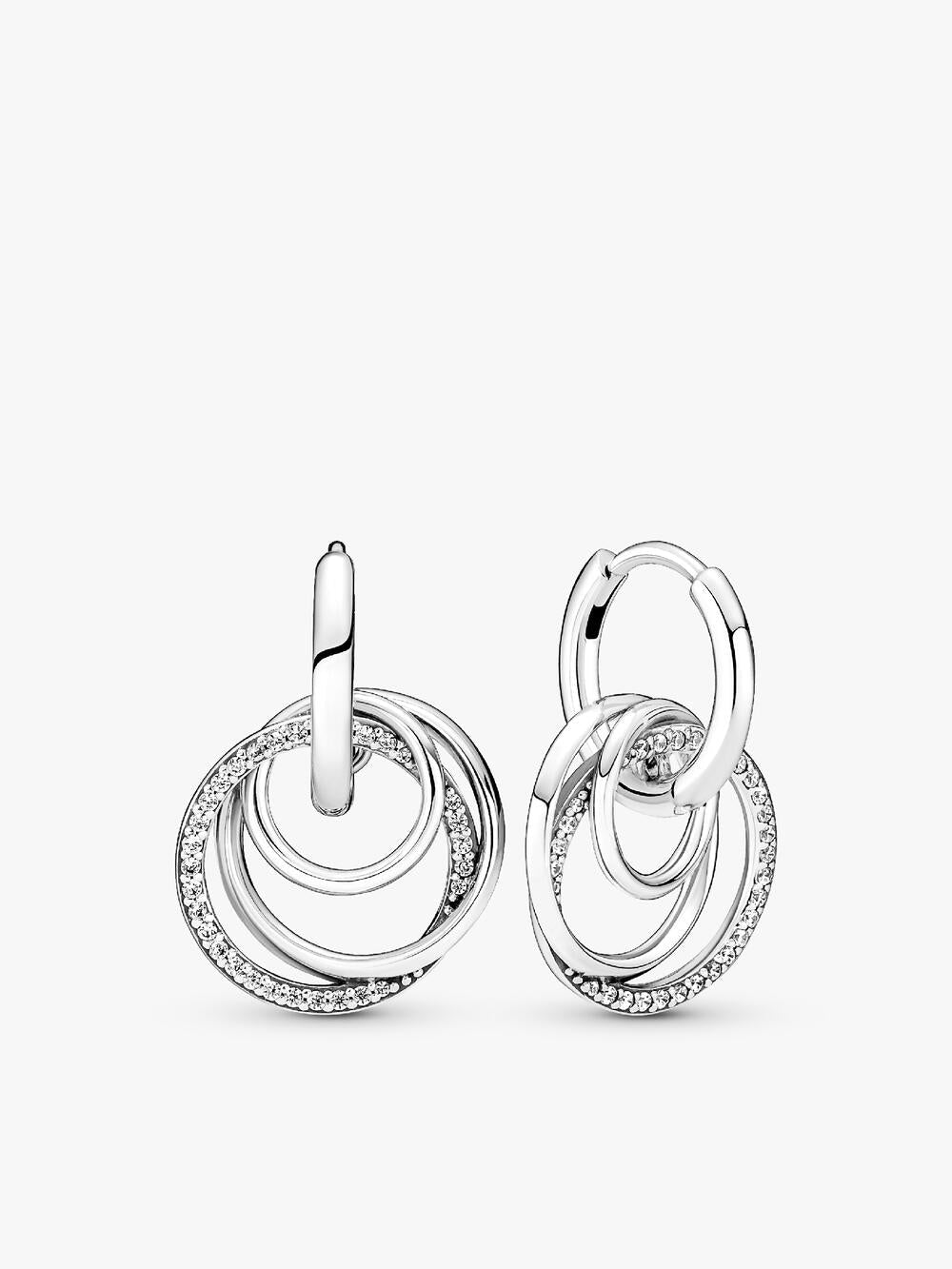 Sparkling Moon Stud Earrings