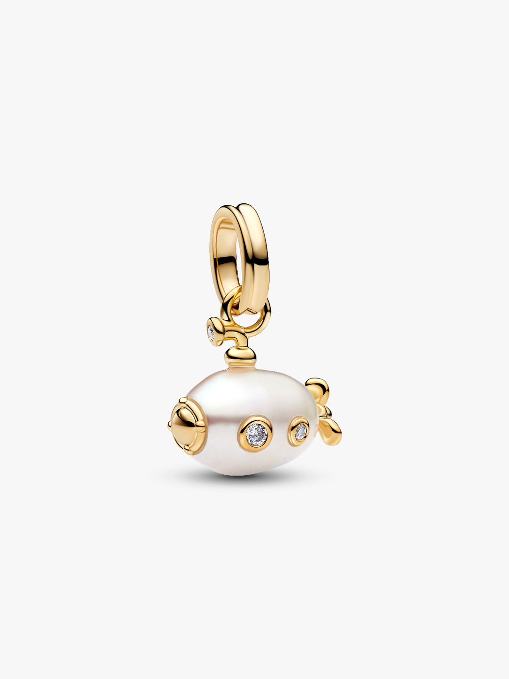 Treated Freshwater Cultured Baroque Pearl Submarine Dangle Charm