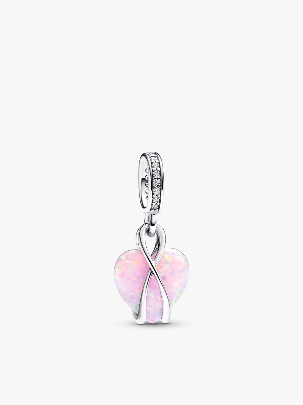 Sparkling Infinity Heart Stud Earrings