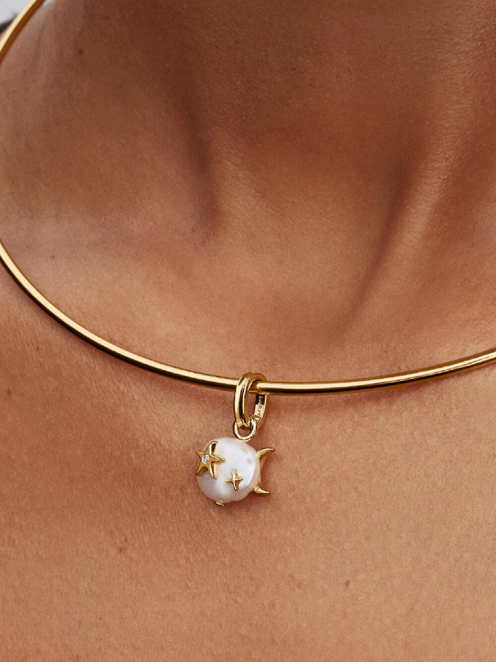 Treated Freshwater Cultured Baroque Pearl Cloud Dangle Charm