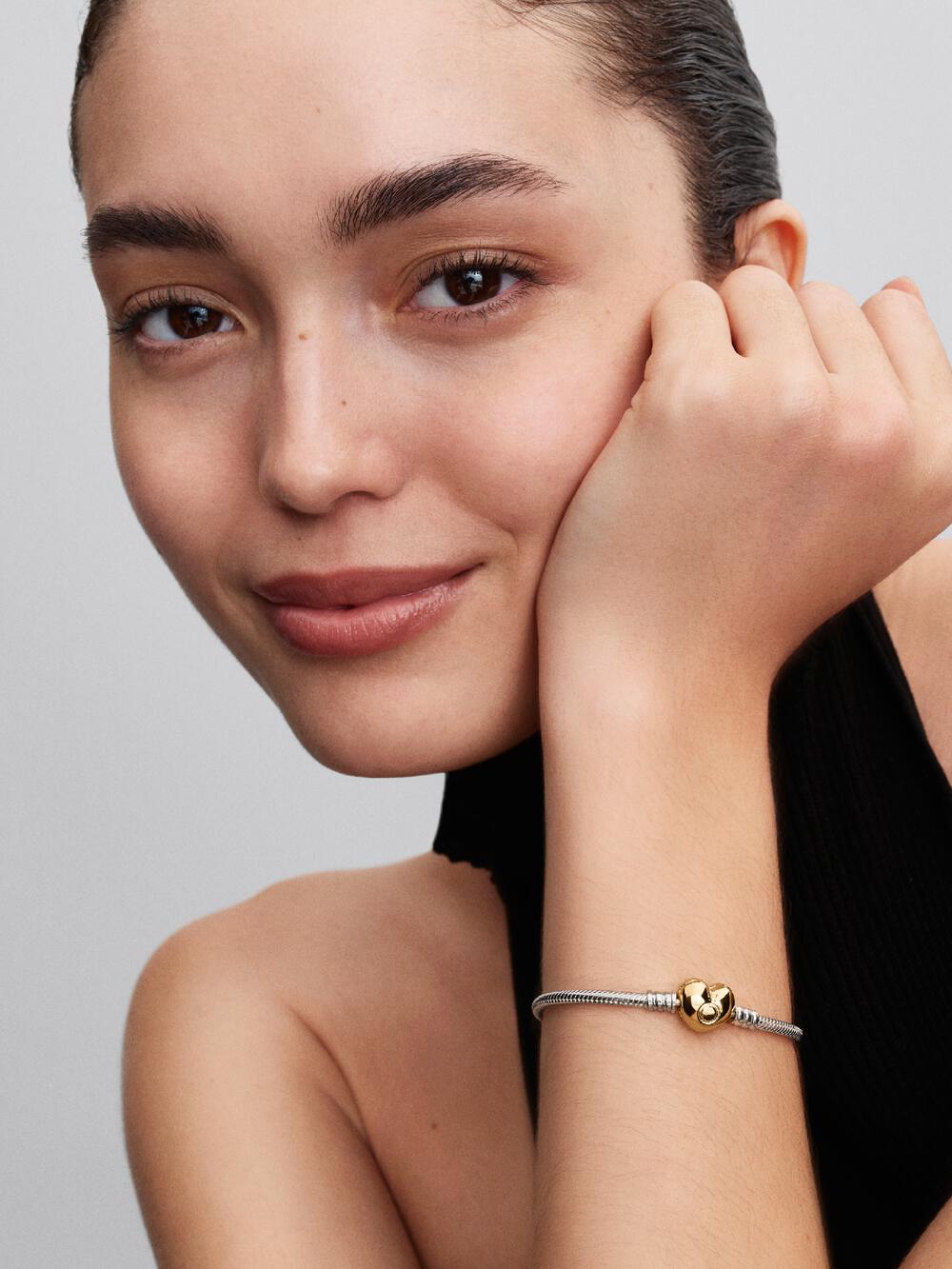 Heart Clasp Snake Chain Bracelet