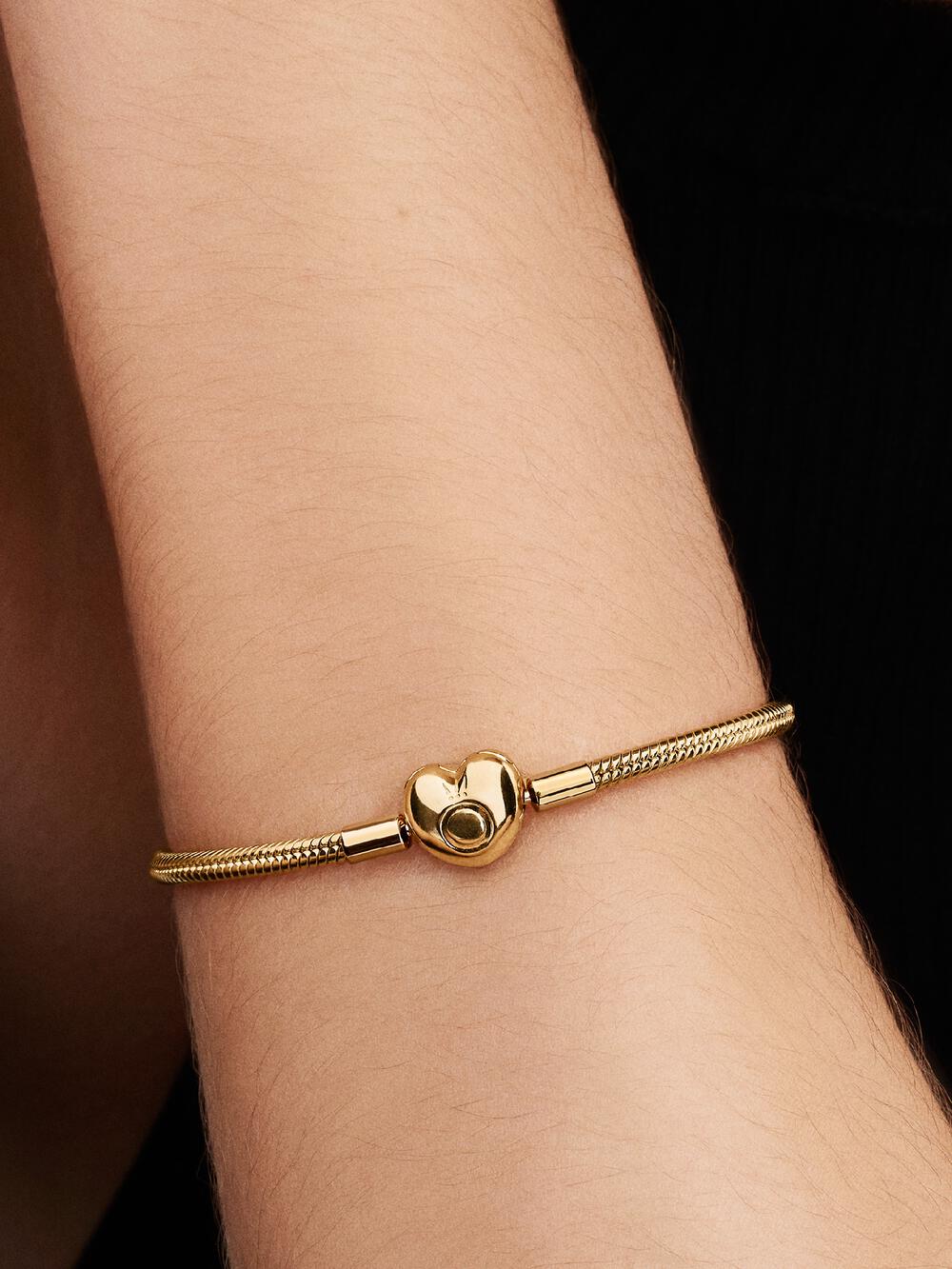 Heart Clasp Snake Chain Bracelet