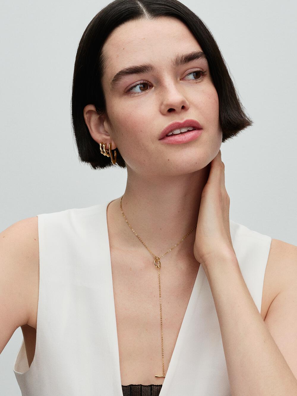 Organically V-shaped Open Hoop Earrings
