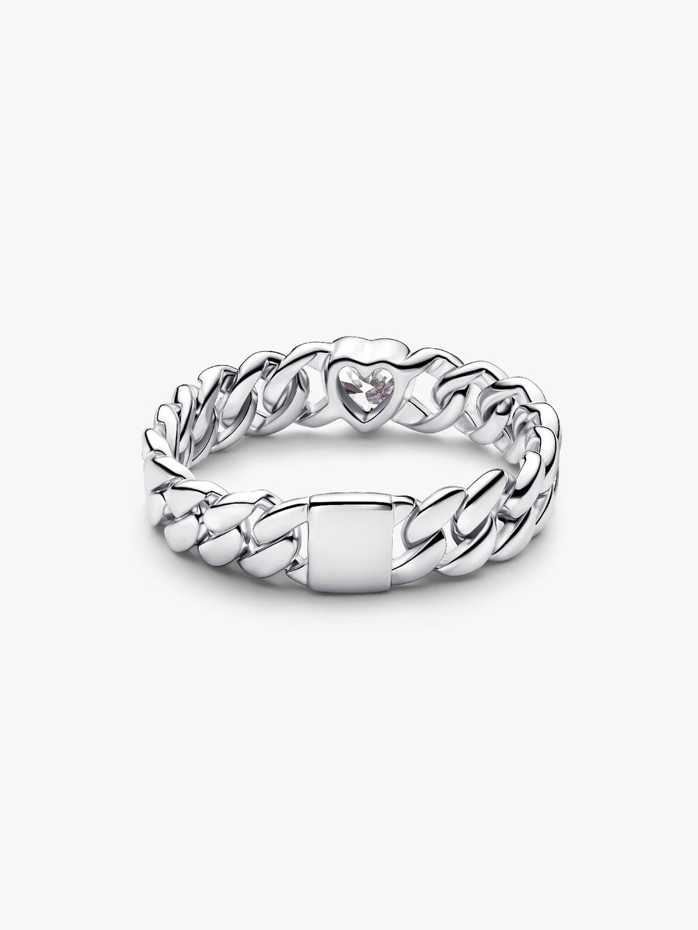 Heart Cuban Chain Ring
