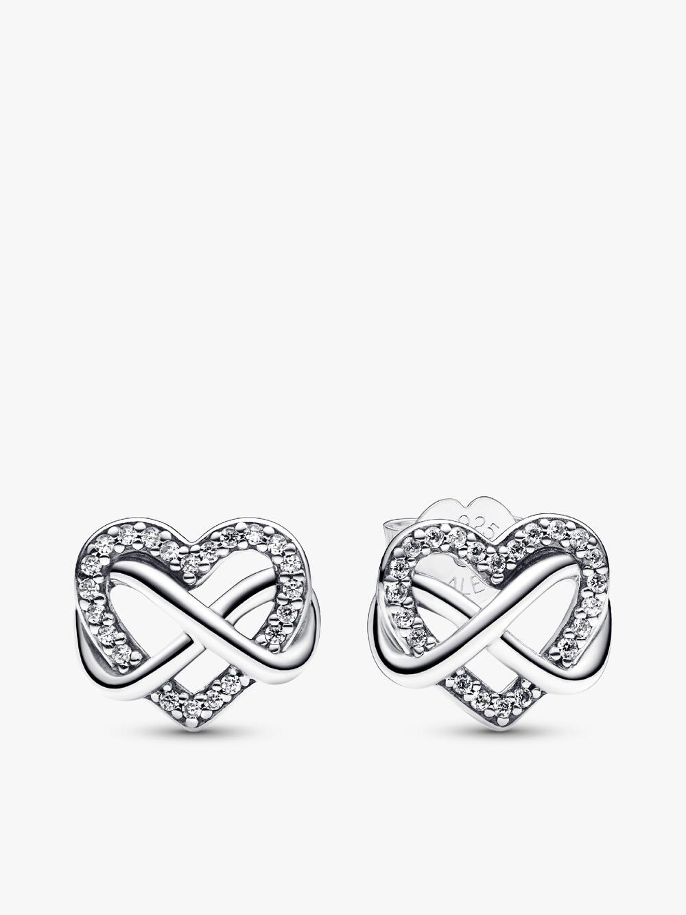 Sparkling Moon Stud Earrings