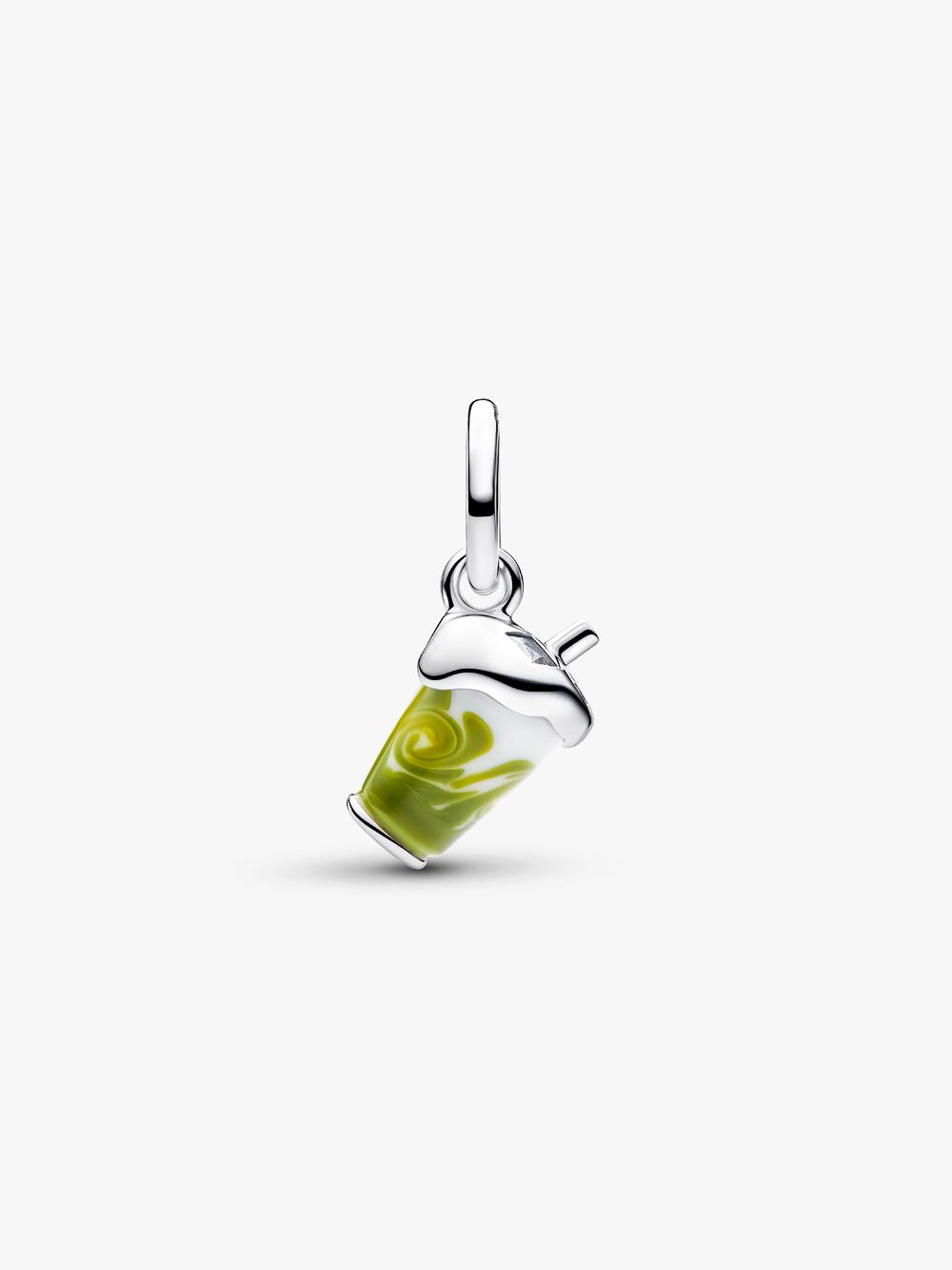 Iced Matcha Latte Murano Glass Dangle Charm