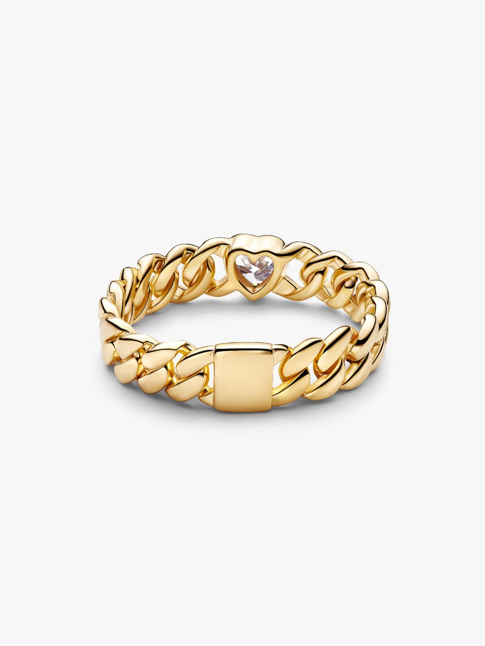 Heart Cuban Chain Ring