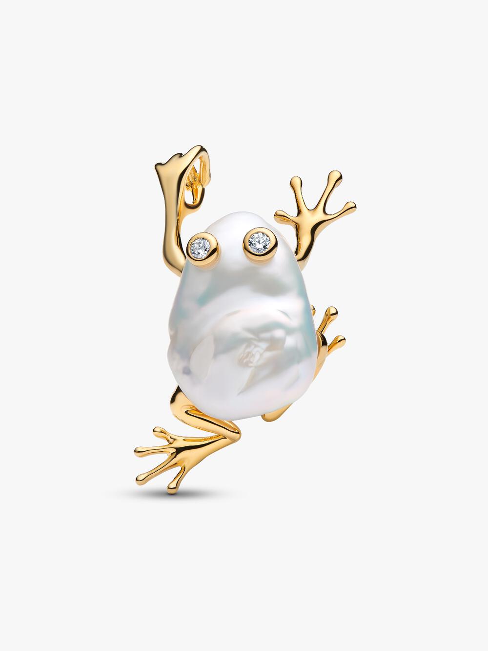 Treated Freshwater Cultured Baroque Pearl Oversized Frog Pendant