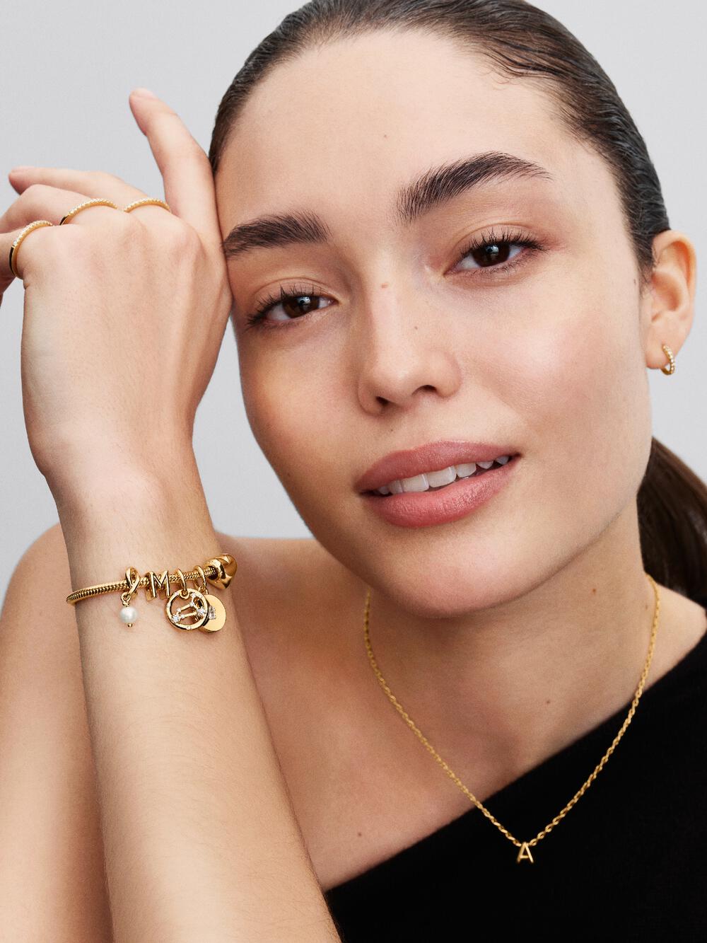 Heart Clasp Snake Chain Bracelet