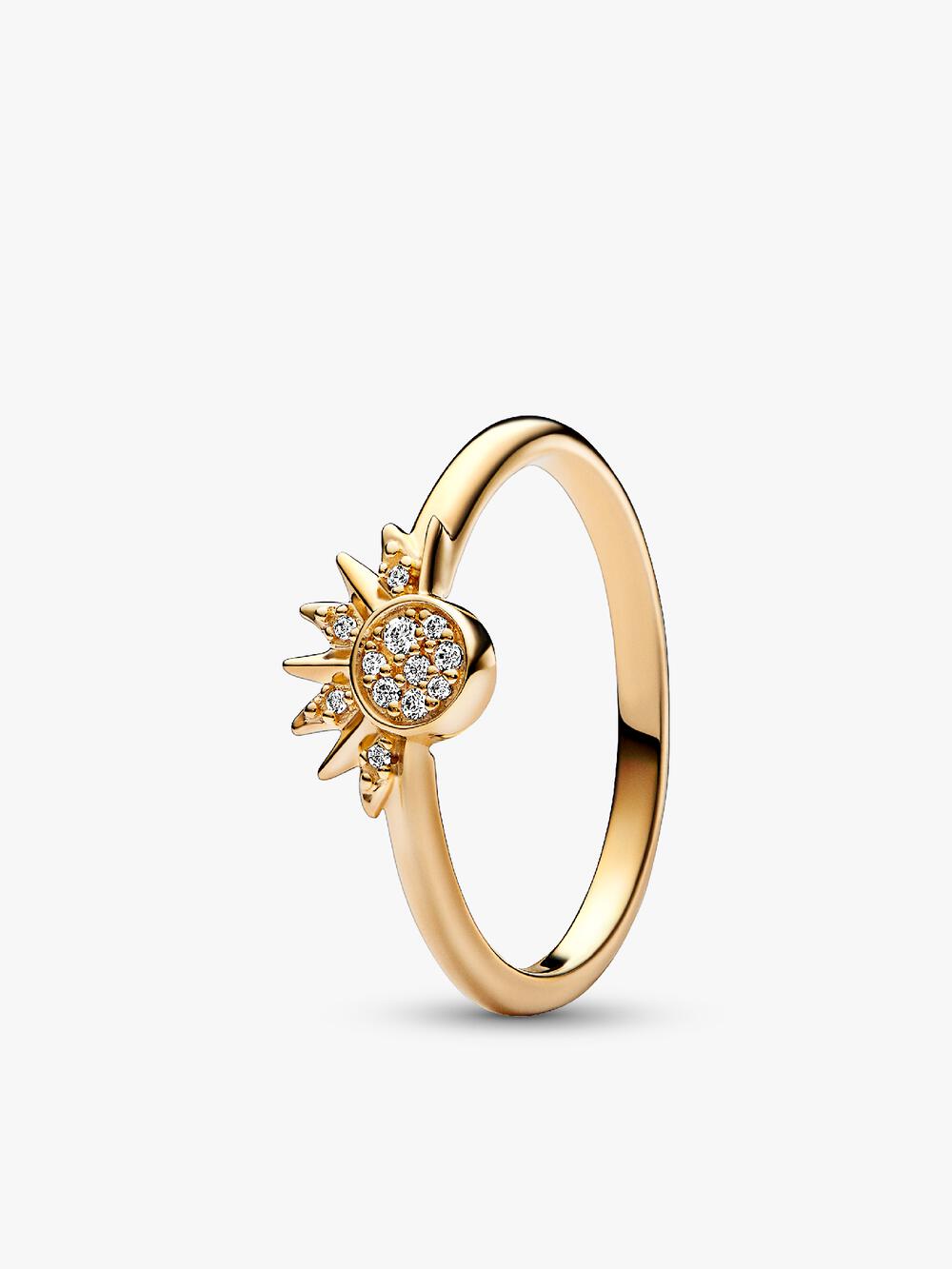 Clear Sparkling Crown Solitaire Ring