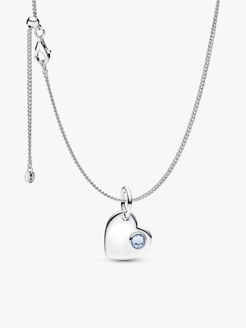 Entwined Heart & Butterfly Pendant Necklace
