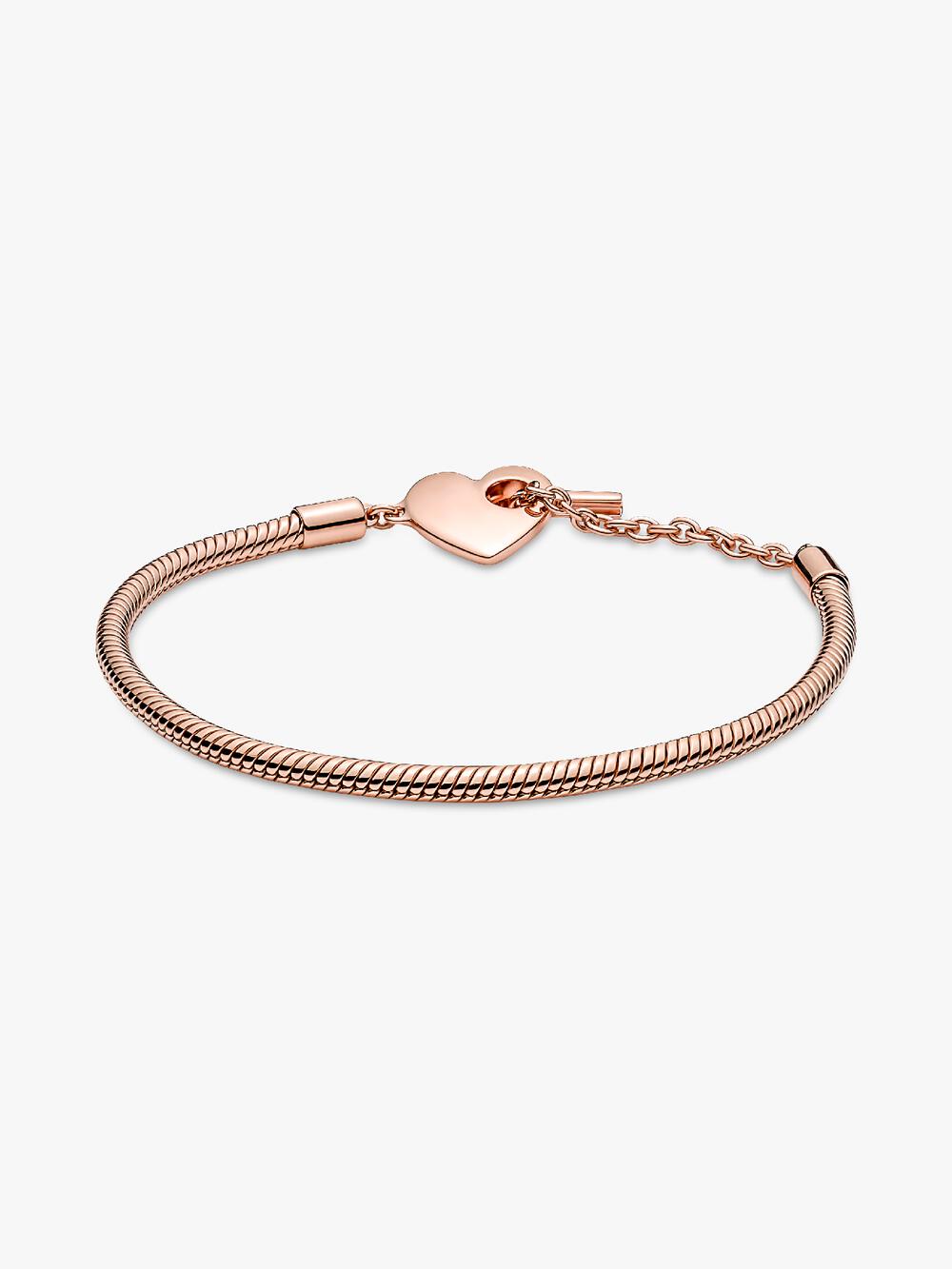 Pandora Moments Heart T-Bar Snake Chain Bracelet