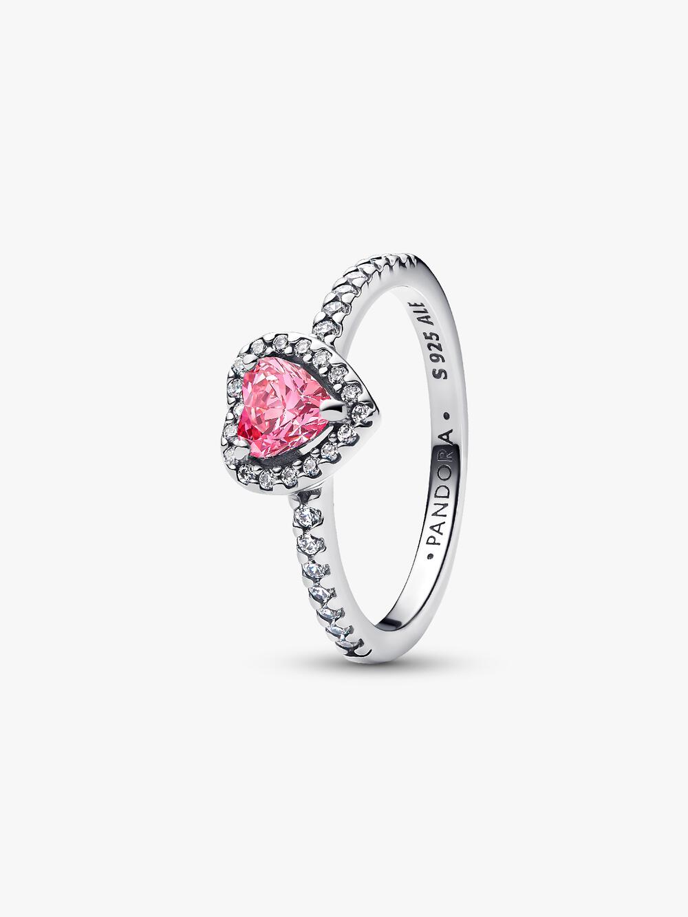 Elevated Pink Heart Ring