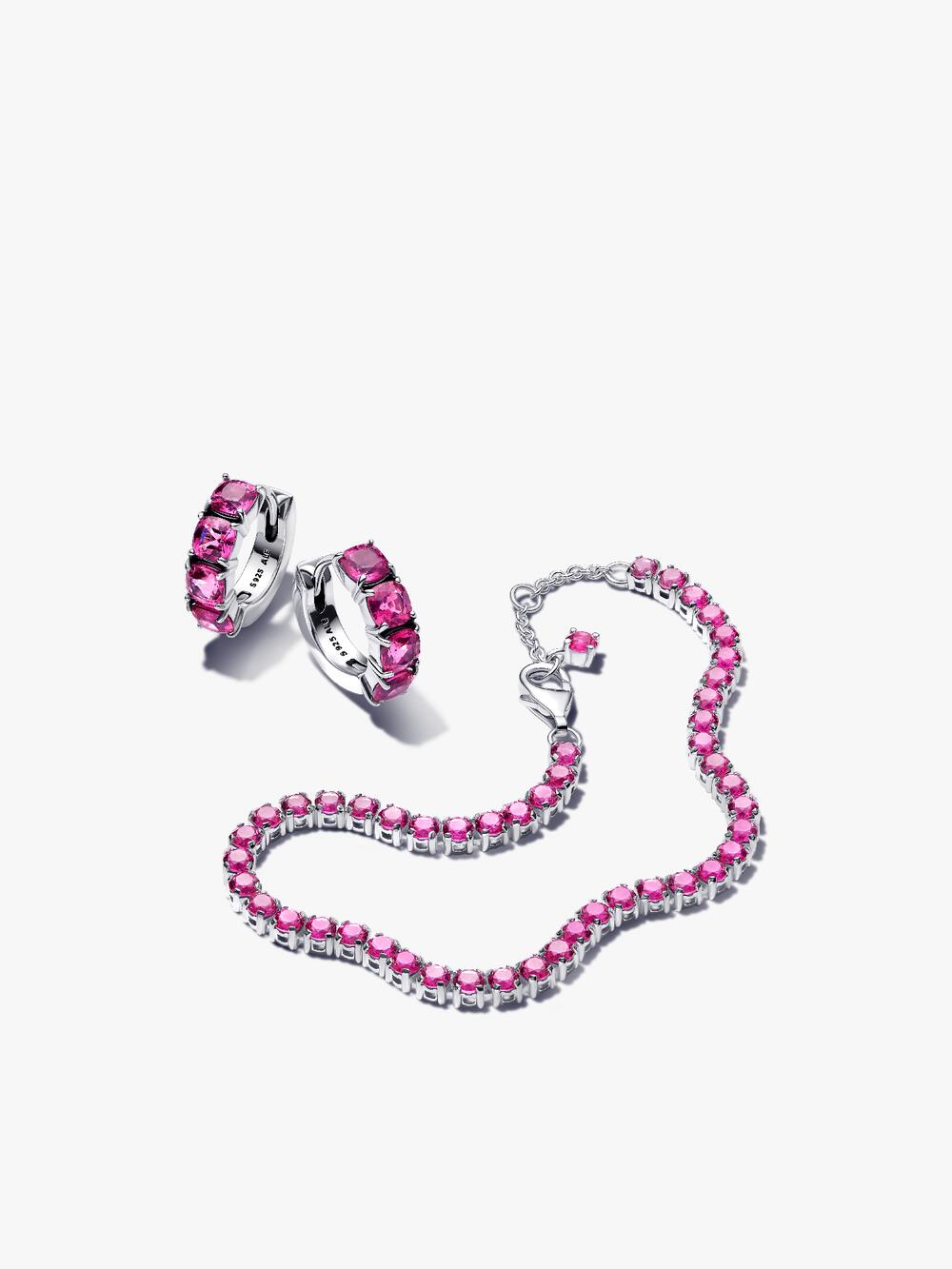 Elevated Pink Heart Stud Earrings