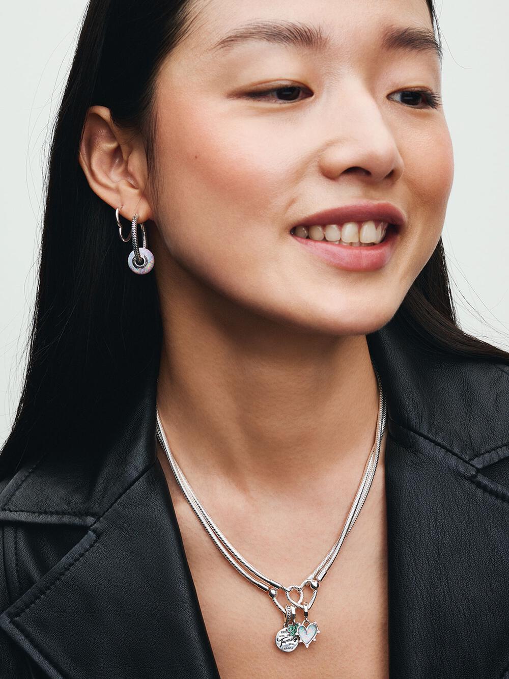 Heart Closure Snake Chain Necklace