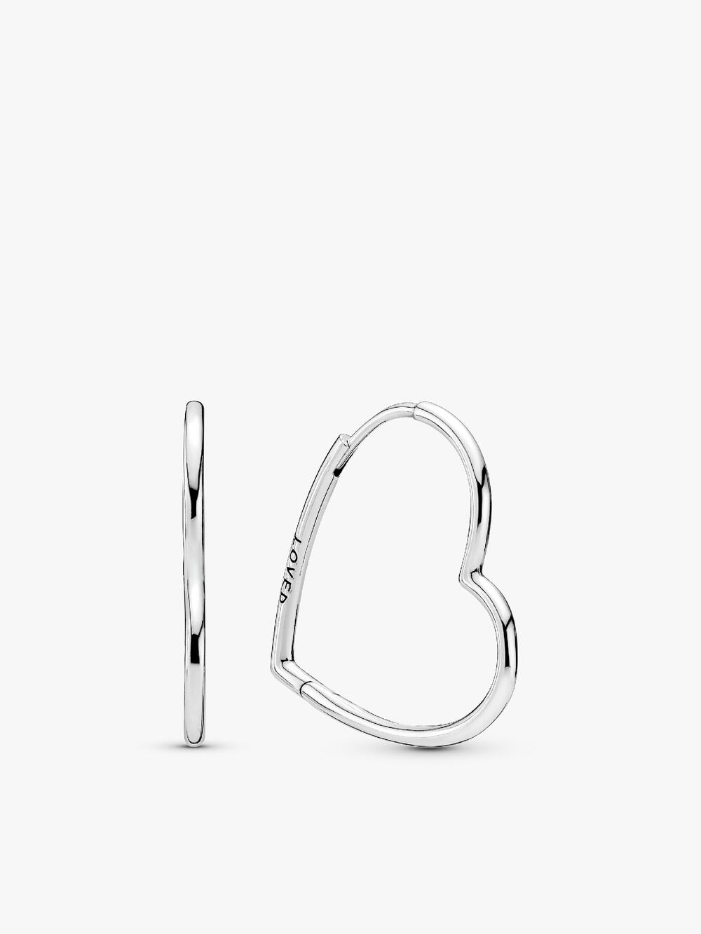 Sparkling Heart Padlock Stud Earrings