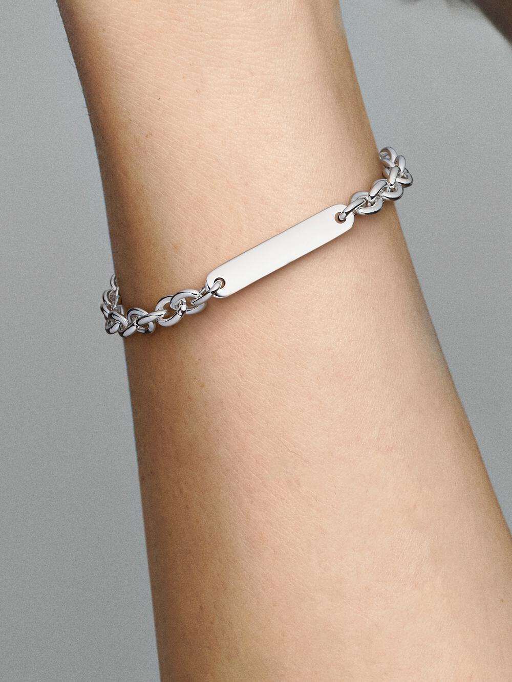 Engravable Bar Link Bracelet